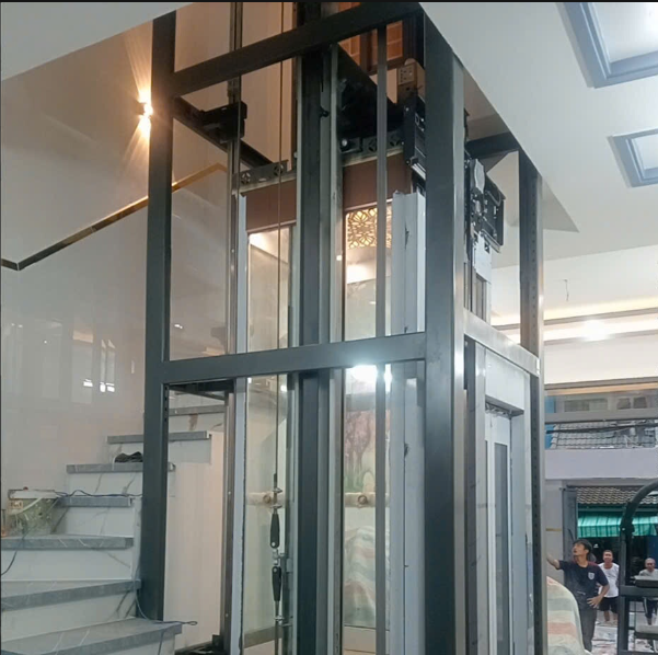 Nối rail nâng tầng thang máy